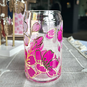 Cherry Blossom Color Changing Beer Can Glass (Pink or Purple)