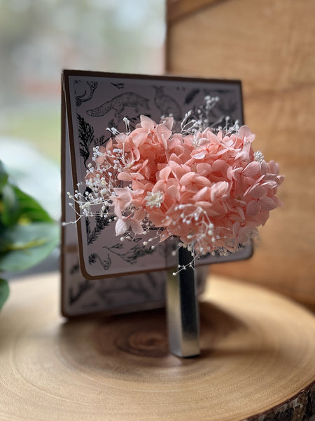everlasting flowers, preserved flowers, dried flowers, card, wedding card, Mother's Day Card, Birthday Card, Anniversary Card