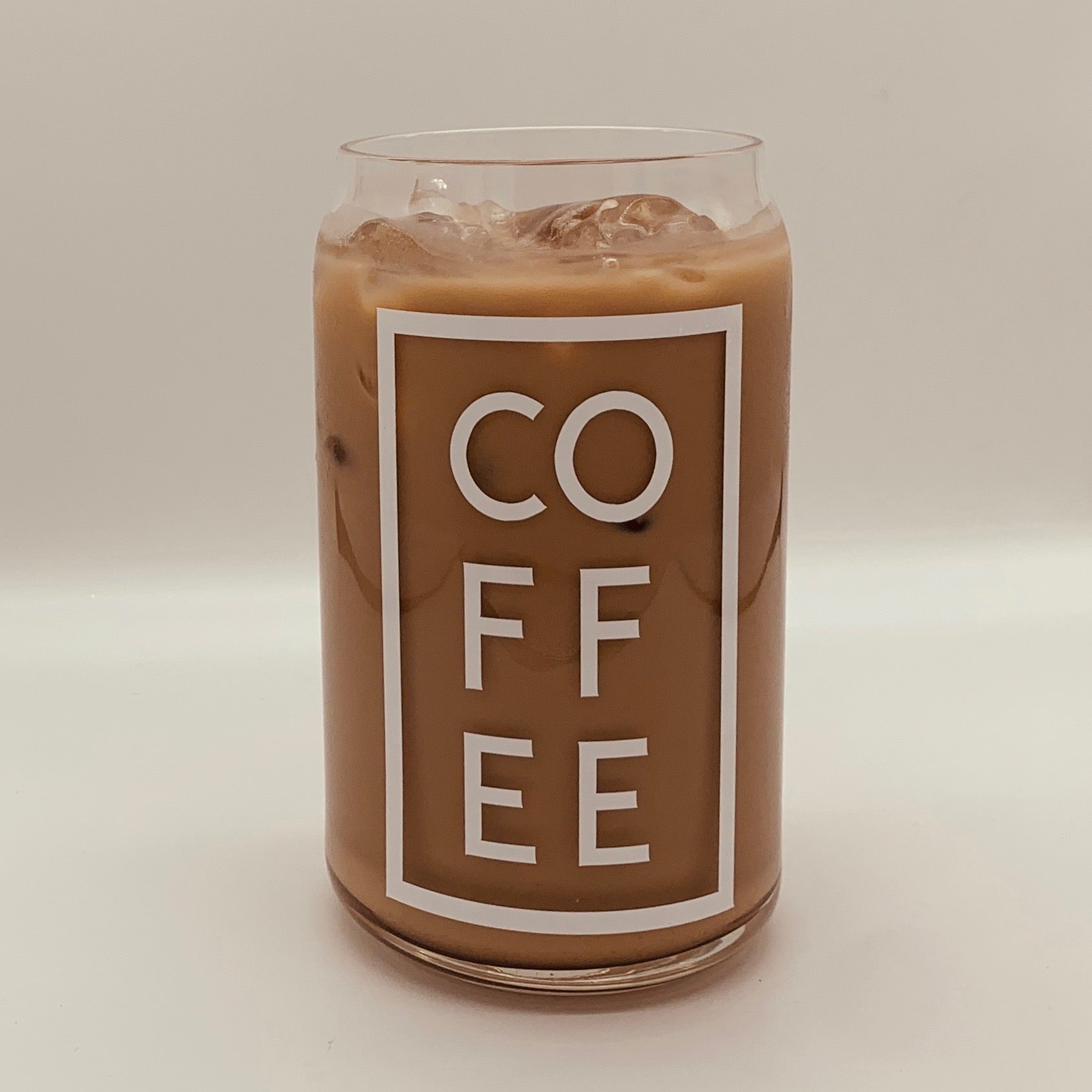 COFFEE Can Glass for Iced Coffee