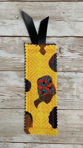 lack history bookmarks, black history month figures, black history fact, bookmarks for books, handmade, fabric bookmark, custom bookmarks, personalized bookmarks, bookmarks and history, Young Gifted and Black, african american bookmark, inspirational bookmark, black women wearing earrings, black women wearing turbans, black women profiles
