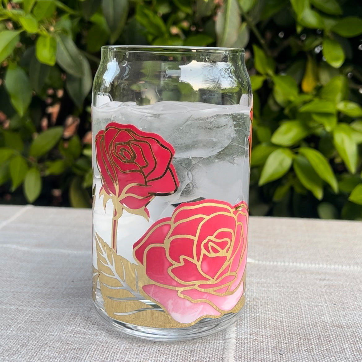 Rose Beer Can Glass Color Changing Cup (Pink or Purple) – D